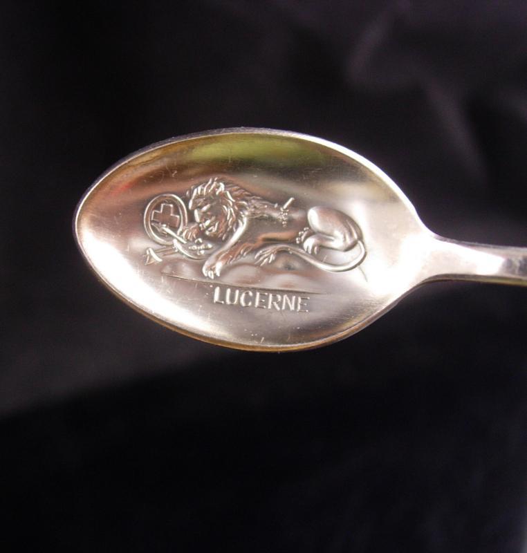 Rolex BUCHERER of SWITZERLAND - collectible Silver Spoon - Vintage Heirloom - English Lion - Lucerne Hallmarks - Collectors edition