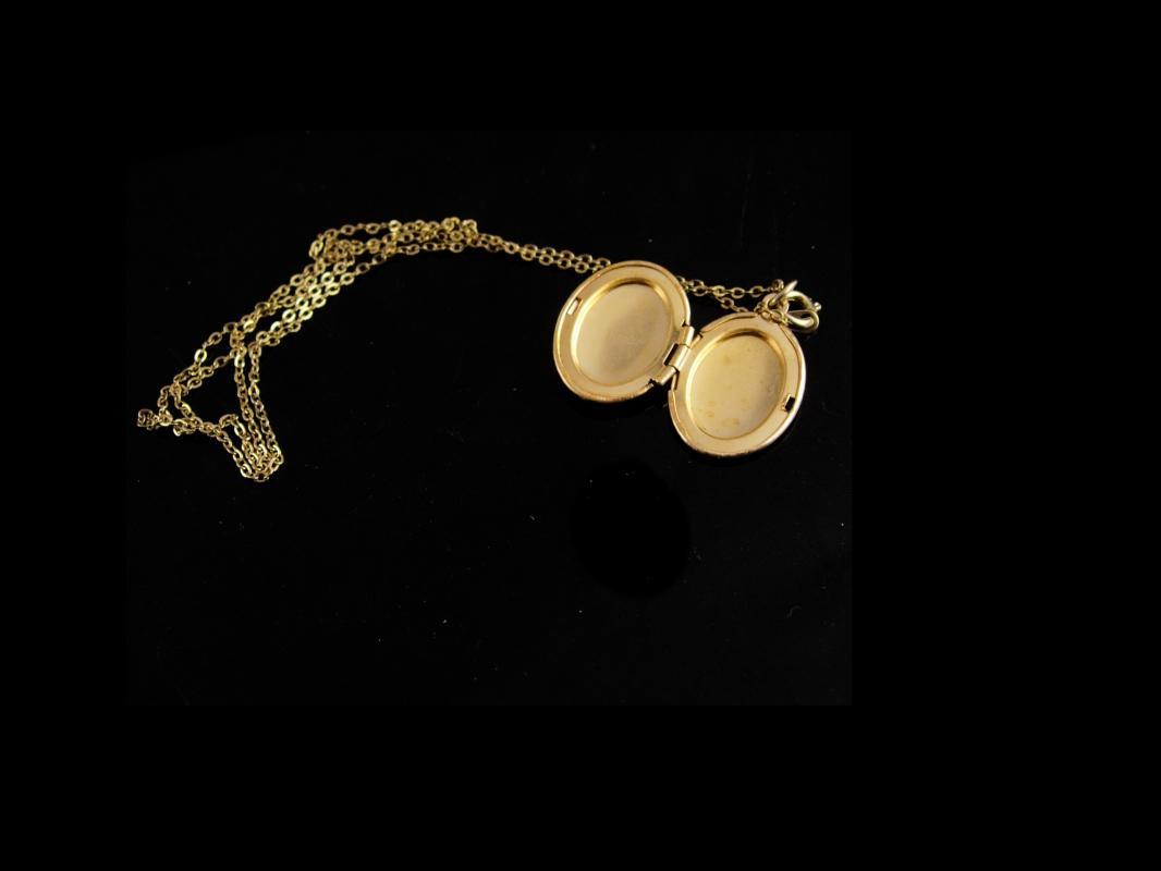 FBI Locket Necklace - Vintage Dept of Justice Pendant - graduation gift - law enforcement - 18 inch Chain Federal Bureau Investigation