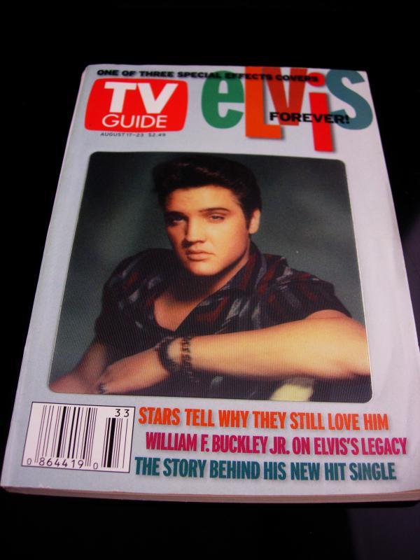 Holography ELVIS TV Guide - Vintage 3D portrait - Special effects holograph hologram - Memphis Tennessee Rock and roll Collectors - August