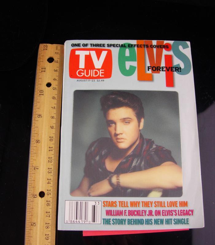 Holography ELVIS TV Guide - Vintage 3D portrait - Special effects holograph hologram - Memphis Tennessee Rock and roll Collectors - August