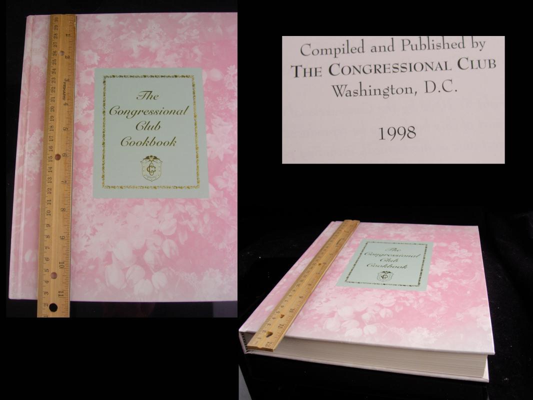 1998 Congressional COOKBOOK - Original invitation honoring Barbara Bush - First lady Bush - Washington Hilton Hotel - 1919 connecticut ave