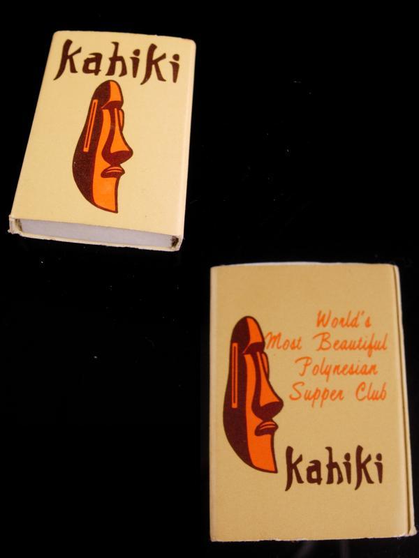 Kahiki Supper Club Match Box - polynesian palace - Kahiki restaurant - Tiki Hut - Columbus Ohio - Kahiki Columbus collector - Pop culture