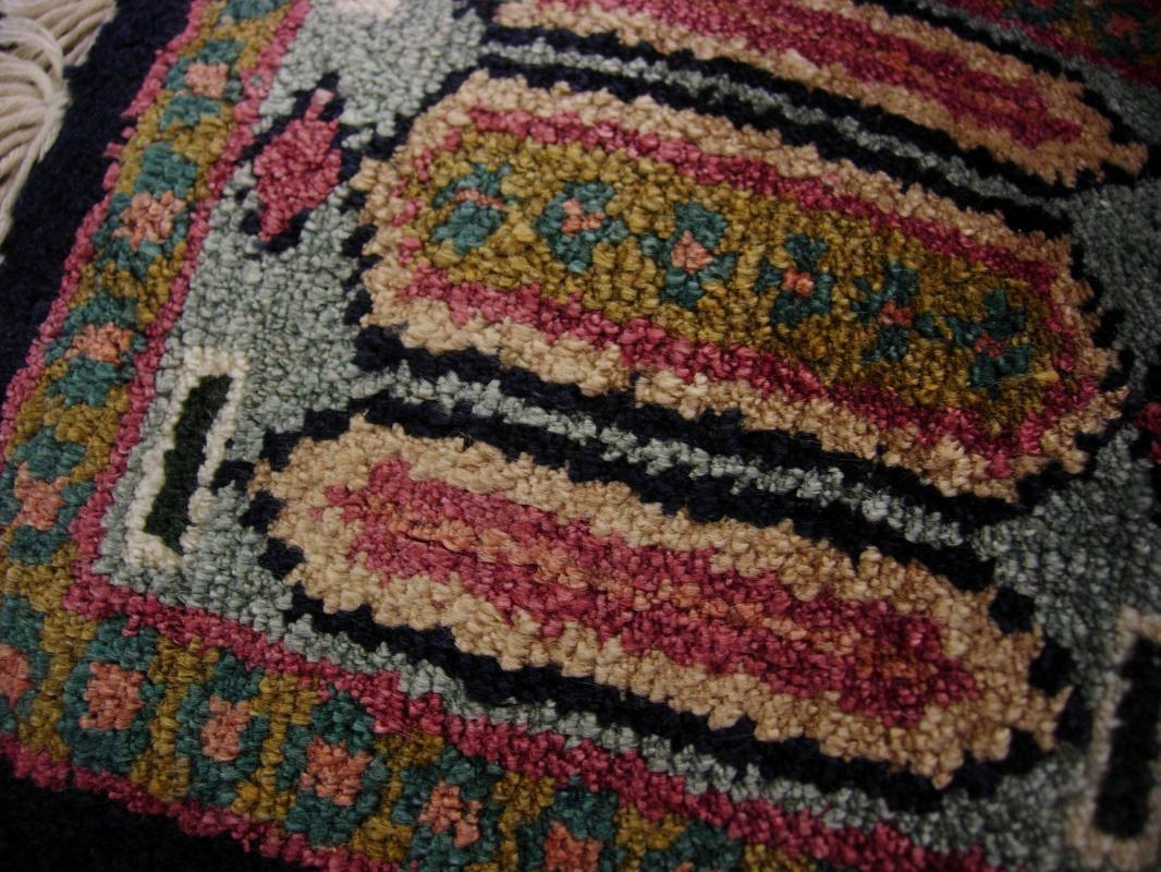 Vintage Miniature Carpet - Doll house persian rug - Arabian carpet - magic carpet - flying carpet - thick woven blue rug