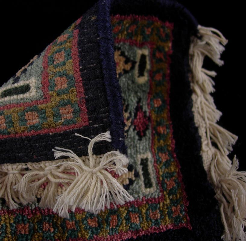 Vintage Miniature Carpet - Doll house persian rug - Arabian carpet - magic carpet - flying carpet - thick woven blue rug