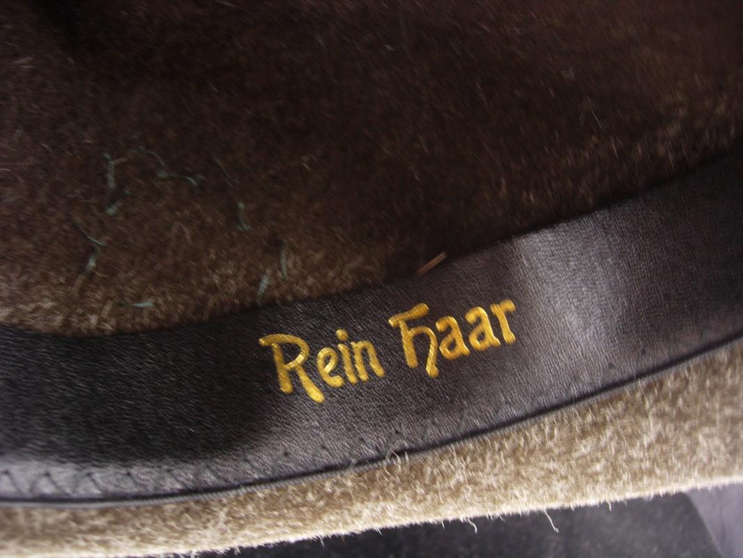 Vintage Bavarian Hat - mens Alpine fedora - German Hat - Rein Haar -hiking Alps - size 57 -fur felt hat - green brown - mens hat - hat pin