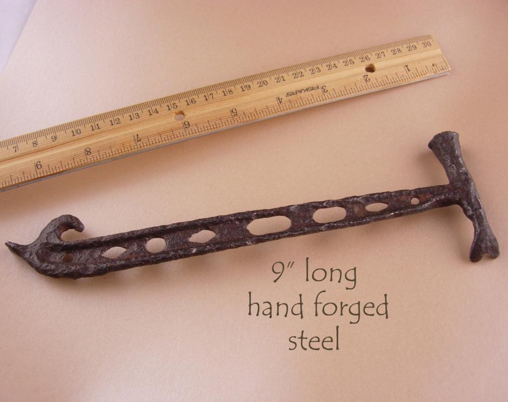 Antique Tool - Primitive hammer - blacksmith tool - saddle maker gift - hand forged steel - Tack remover - boat builder tool gift for him