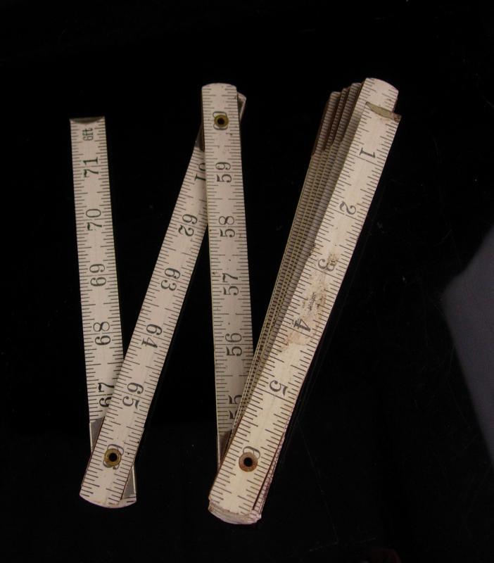 Vintage JAPAN Ruler - fold out white measure - architect gift - mathematician - teacher professor gift - craft destash -carpenter ruler