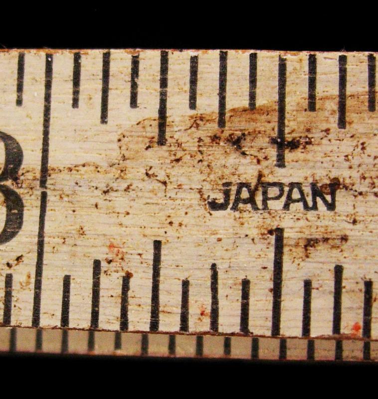 Vintage JAPAN Ruler - fold out white measure - architect gift - mathematician - teacher professor gift - craft destash -carpenter ruler