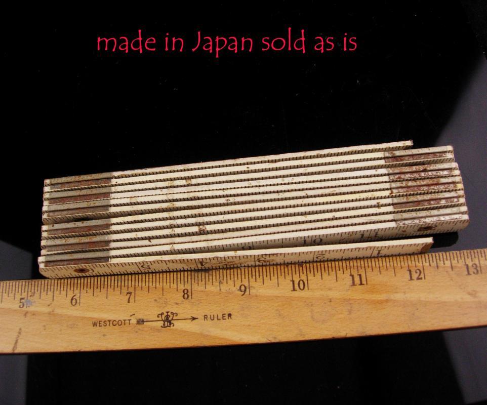 Vintage JAPAN Ruler - fold out white measure - architect gift - mathematician - teacher professor gift - craft destash -carpenter ruler