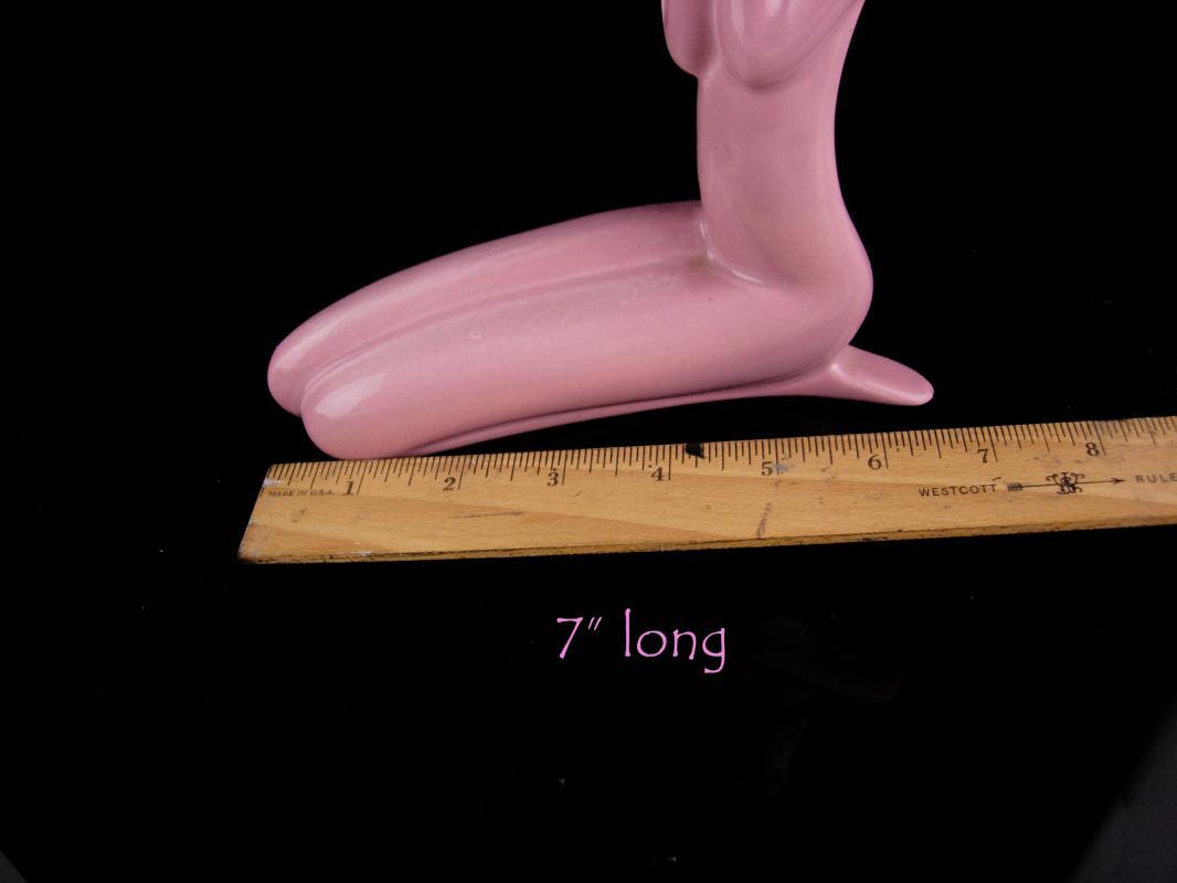Art deco Statue - Vintage pink sculpture - female woman - Female sculpture - erotic ceramic - 10