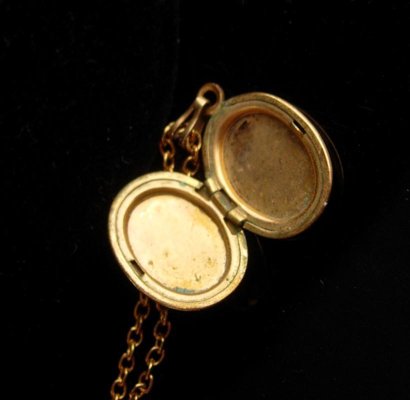 Vintage Opal Locket - petite keepsake pendant - gold plate necklace -girls Birthday - wedding Anniversary - Gem of Gods - Cupid love stone