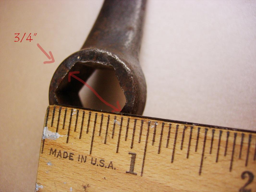 Antique Model T Wrench - Vintage tool - Mechanic gift - Combination wrench - Spark Plug & Cylinder Head Bolt - Ford automobile Hex Open End