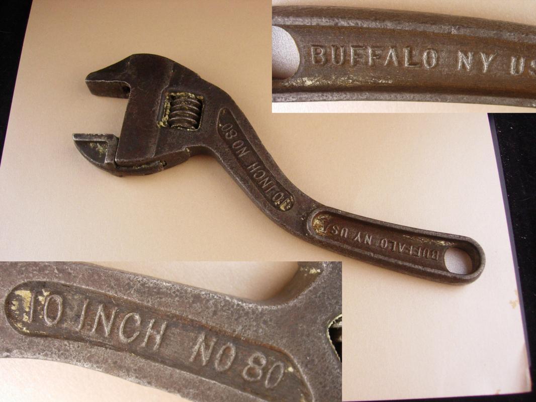 Antique buggy wrench - Fordson Carriage - 10 Inch - No. 80 - Adjustable Model T Wrench - Vintage tool - Mechanic gift - Combination wrench
