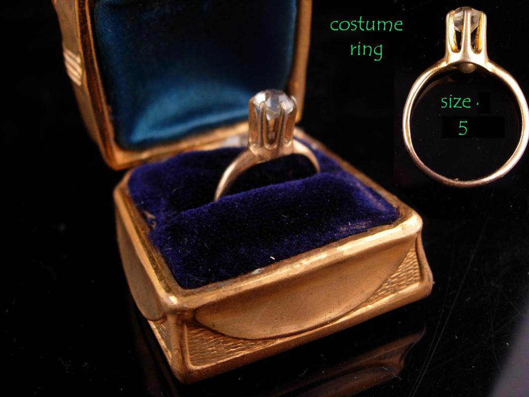 Antique RING Box - Antique engagement ring - Wedding box - Miniature Jewelry Casket - Original lining -victorian Trinket casket gold ormolu
