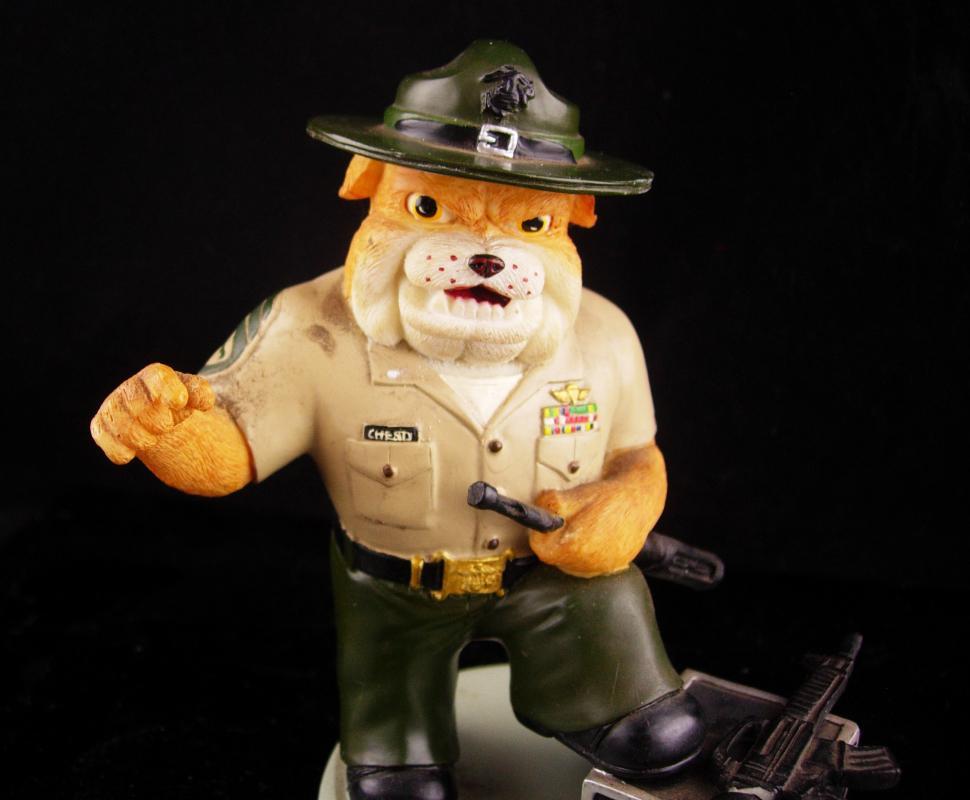 Vintage Marine bulldog statue - Marine Drill instructor - limited edition - veteran marine gift - Fathers Day - gift for dad
