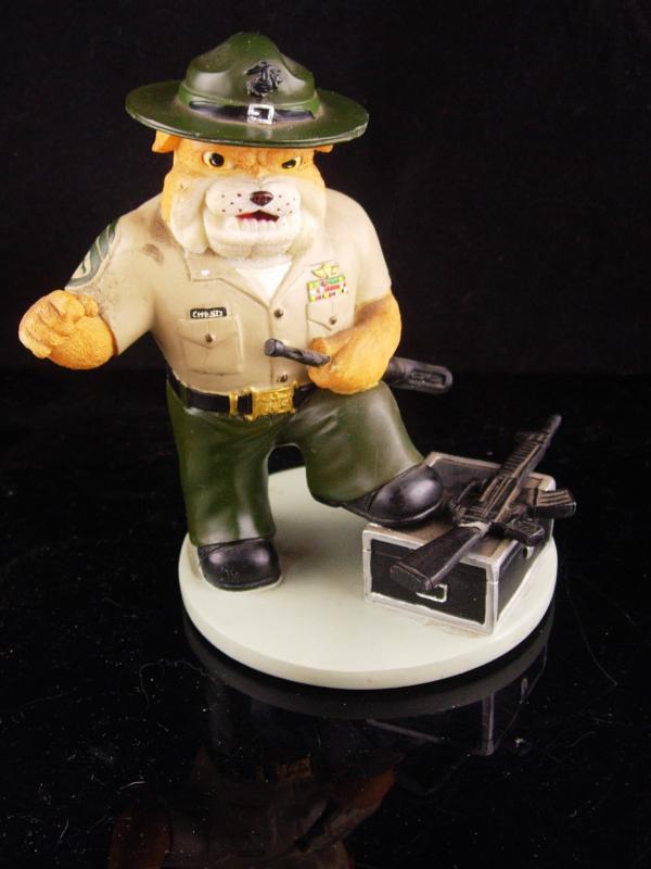 Vintage Marine bulldog statue - Marine Drill instructor - limited edition - veteran marine gift - Fathers Day - gift for dad