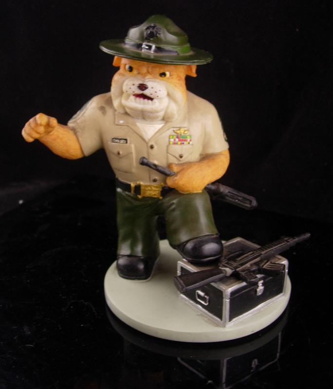 Vintage Marine bulldog statue - Marine Drill instructor - limited edition - veteran marine gift - Fathers Day - gift for dad
