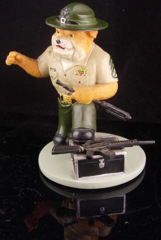 Vintage Marine bulldog statue - Marine Drill instructor - limited edition - veteran marine gift - Fathers Day - gift for dad