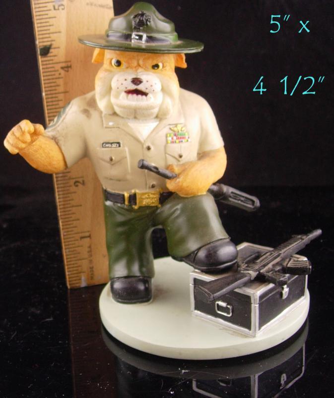 Vintage Marine bulldog statue - Marine Drill instructor - limited edition - veteran marine gift - Fathers Day - gift for dad