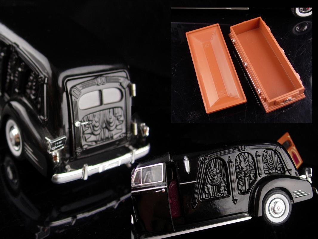 Vintage Hearse with coffin - Miniature 7