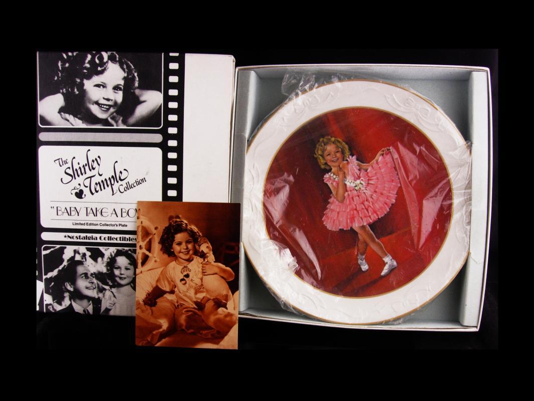 Shirley Temple Boxed plate - original paperwork - numbered - Baby Take a Bow - Pink dress - 10