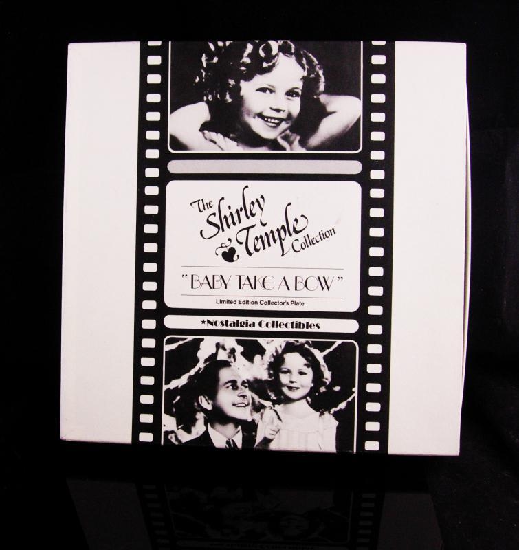 Shirley Temple Boxed plate - original paperwork - numbered - Baby Take a Bow - Pink dress - 10