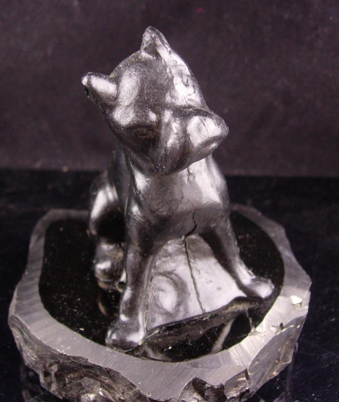 Vintage Dog statue - boxer gift - carved coal - bulldog figurine Animal Lover - mens gift - dog groomer gift - Anthracite folk art