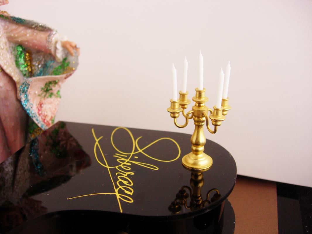 Vintage Liberace figurine - music box - Aldon figurine - candelabra - Grand Piano music box - Mr showmanship - Ltd Edition 1988 gay interest