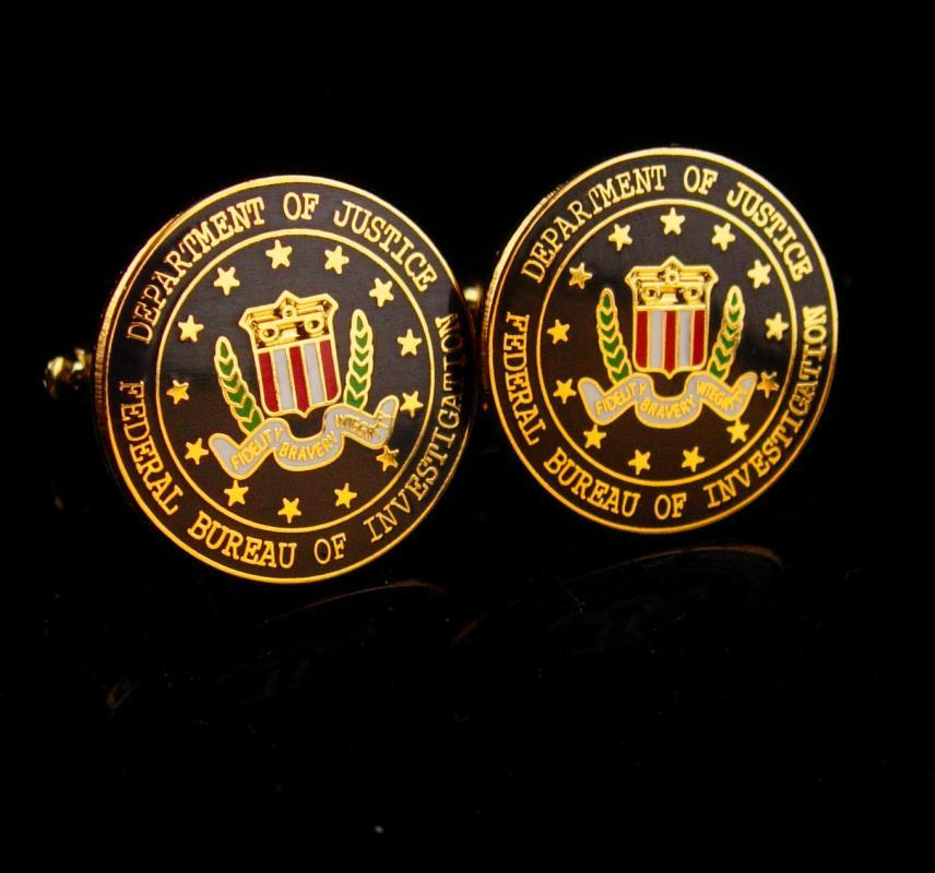 Vintage FBI Cufflinks / Federal Bureau of Investigation / eagle shield Cufflinks / enamel Eagle / Shield Law Enforcement graduation gift