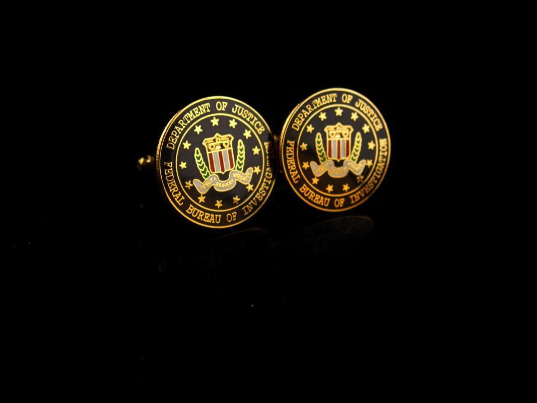 Vintage FBI Cufflinks / Federal Bureau of Investigation / eagle shield Cufflinks / enamel Eagle / Shield Law Enforcement graduation gift