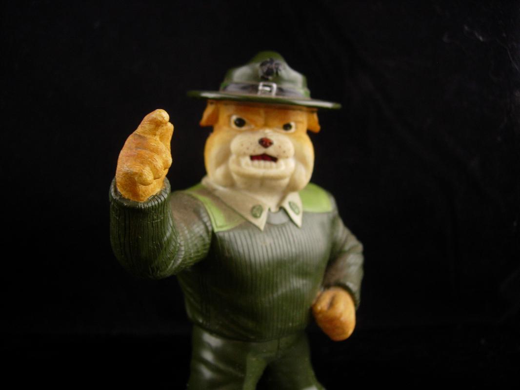 Vintage Marine bulldog figurine - Marine Drill instructor statue - limited edition - veteran marine gift - Fathers Day - gift for dad