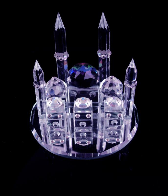 Swarovski Taj Mahal - miniature crystal palace - Ottoman Empire - mirror base - Persian wedding palace - mausoleum architecture shrine