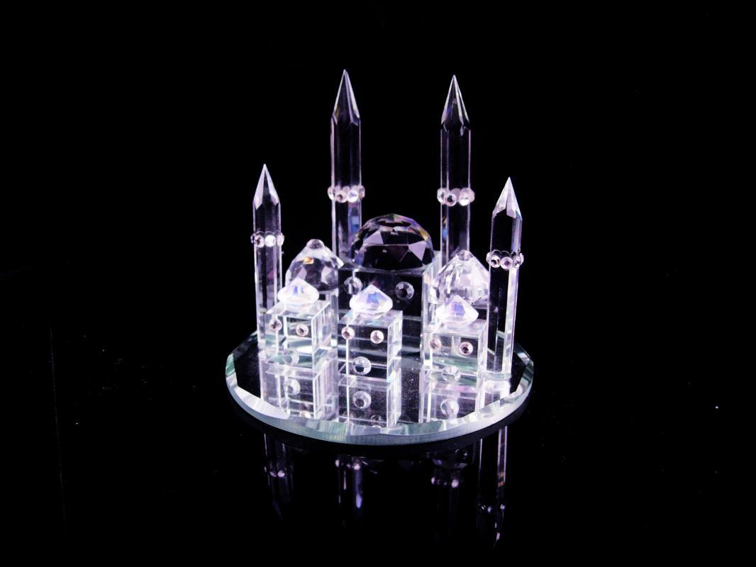 Swarovski Taj Mahal - miniature crystal palace - Ottoman Empire - mirror base - Persian wedding palace - mausoleum architecture shrine