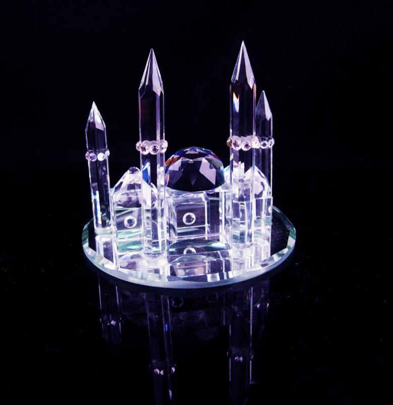 Swarovski Taj Mahal - miniature crystal palace - Ottoman Empire - mirror base - Persian wedding palace - mausoleum architecture shrine