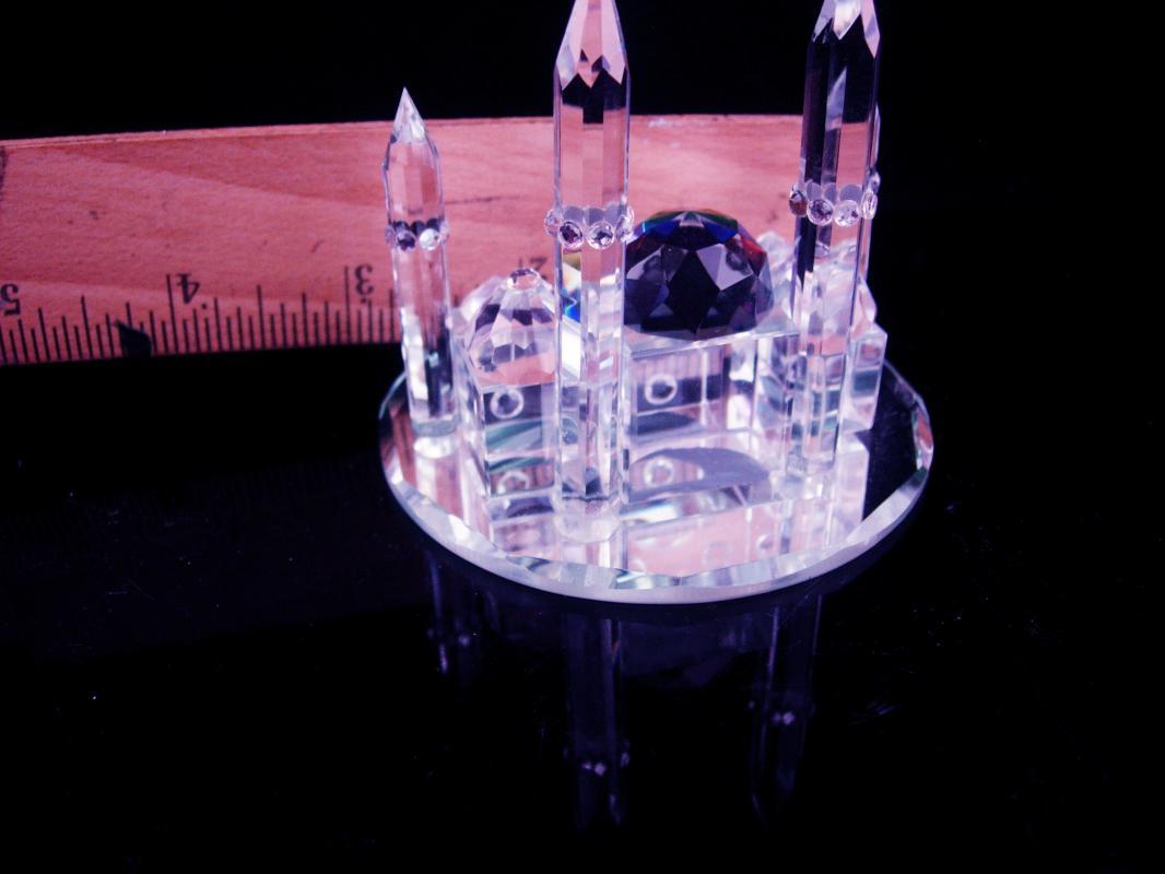 Swarovski Taj Mahal - miniature crystal palace - Ottoman Empire - mirror base - Persian wedding palace - mausoleum architecture shrine