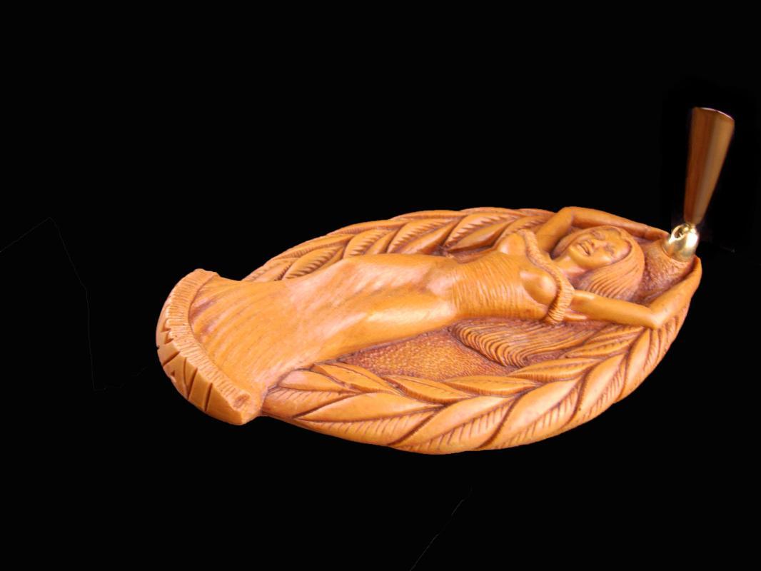 Hula Girl Pen Holder - Vintage Desk set - erotic nude - Hawaii souvenir