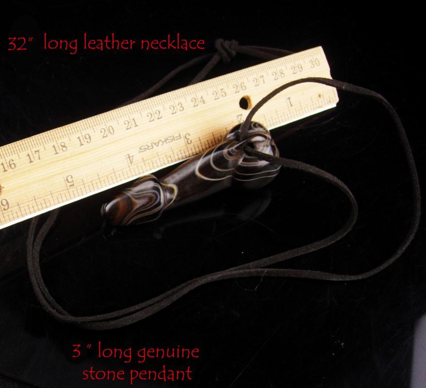Male Figural Pendant / phallic necklace / Vintage Banded Agate / Talisman / Gay Interest / erotic figural / Phallus Bachelorette mature
