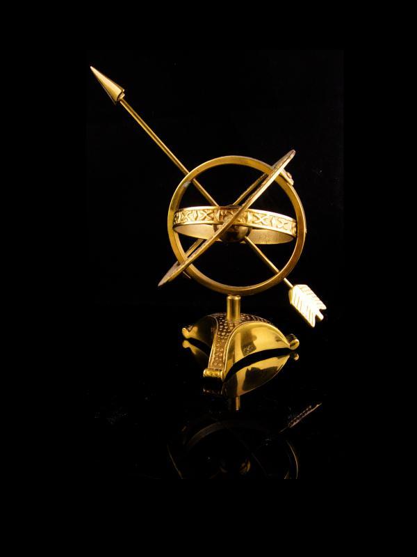 Vintage Nautical Sphere - Brass Armillary Globe - Sailor gift - desk accessory -