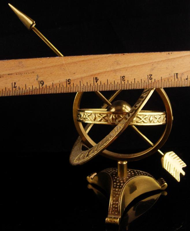 Vintage Nautical Sphere - Brass Armillary Globe - Sailor gift - desk accessory -