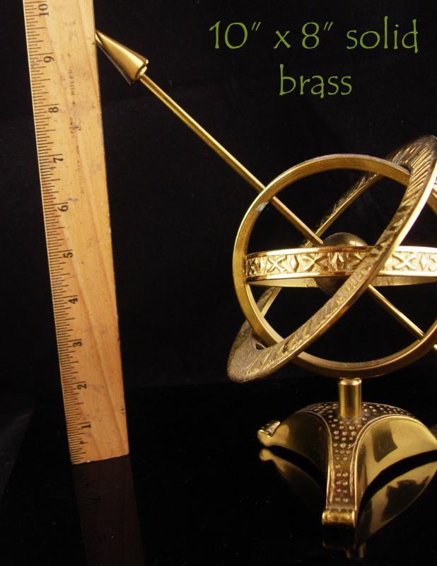 Vintage Nautical Sphere - Brass Armillary Globe - Sailor gift - desk accessory -