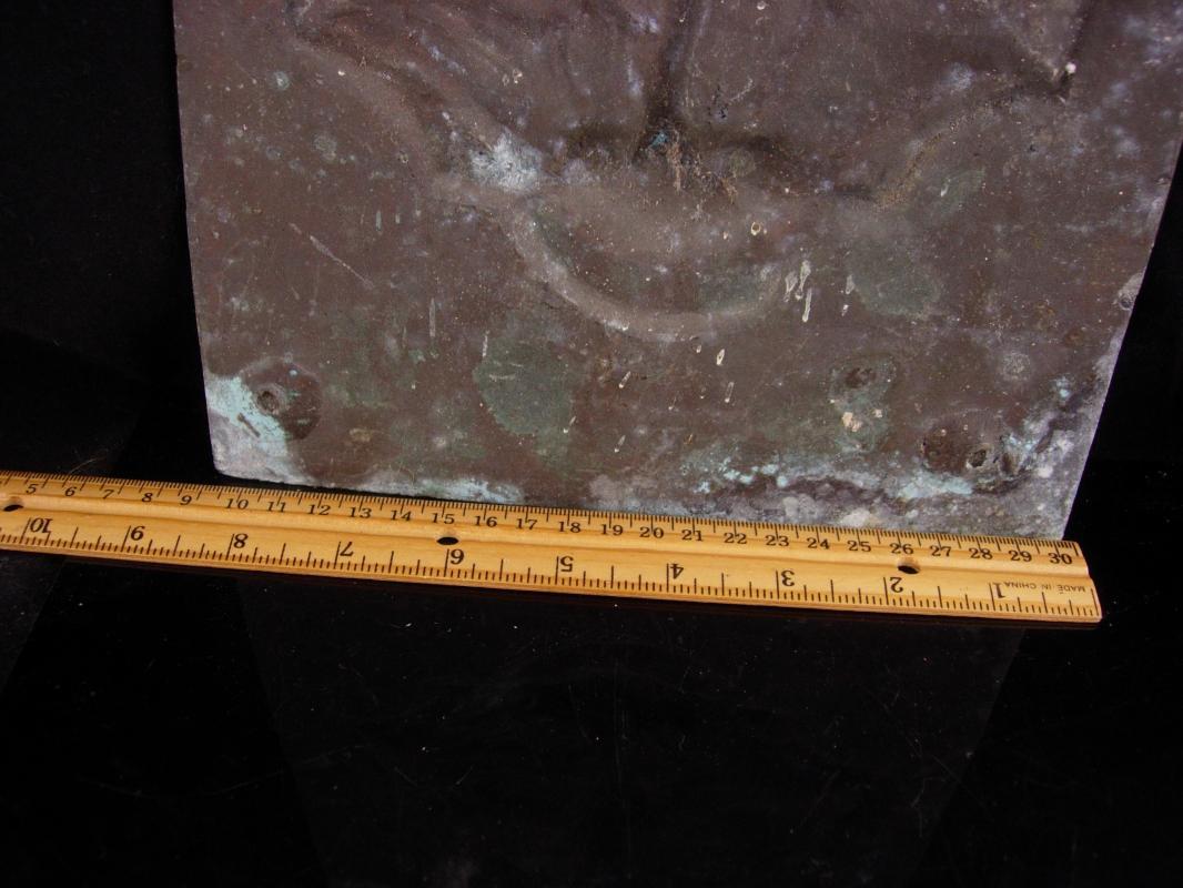Neptune Antique Relief Plaque - Greek God & Cherub - 16