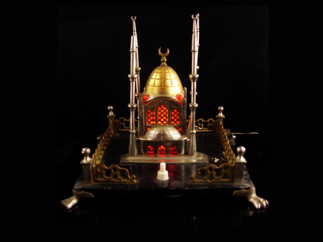 1920s Taj Mahal miniature building Ottoman Empire electric jewel claw foot base