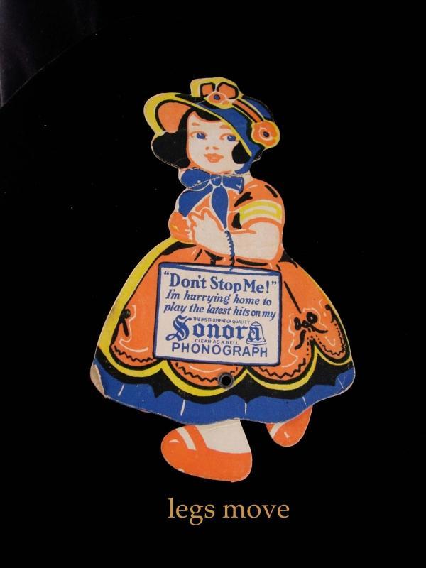 1940s Mechanical advertising card - sonora phonograph - Music lover rare gift - paper doll