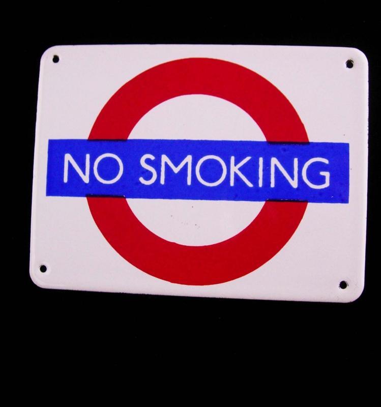 Vintage Enamel No Smoking Sign - Garnier Gifts London - novelty miniature metal sign