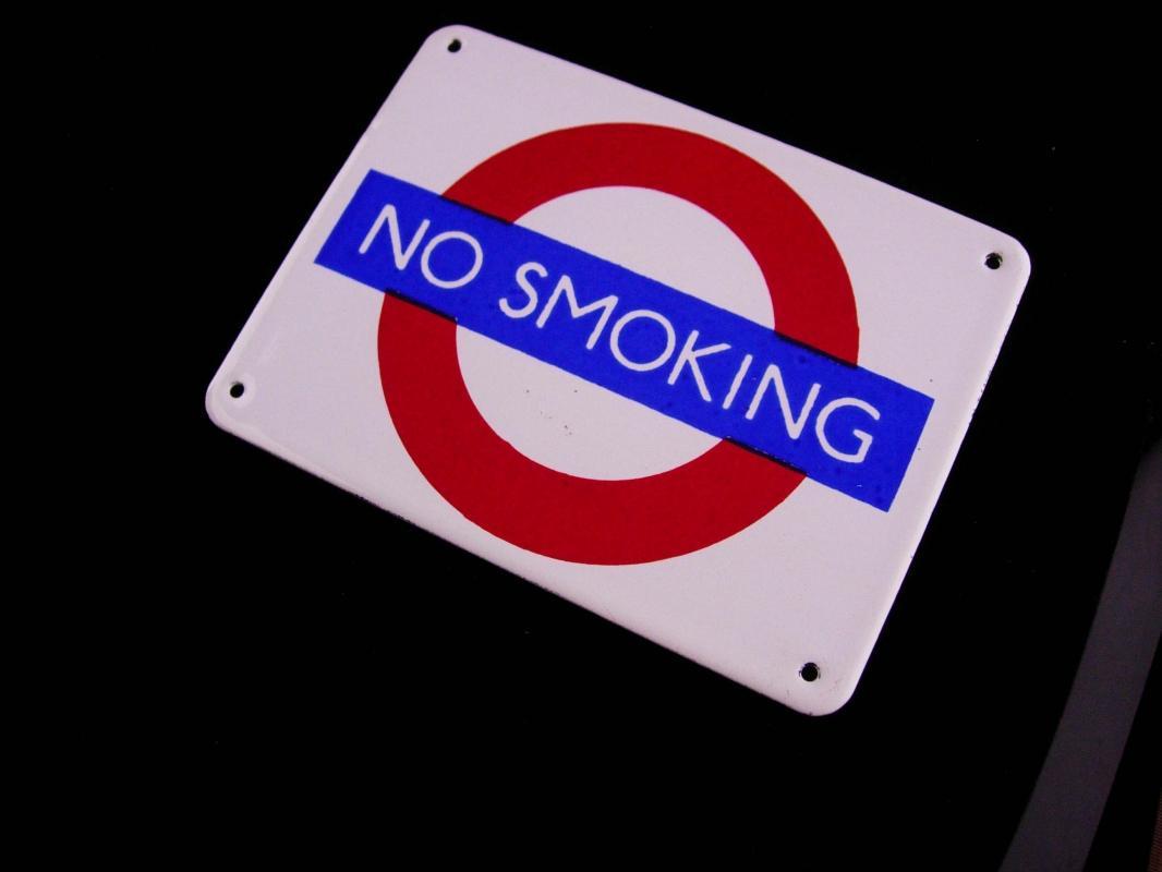 Vintage Enamel No Smoking Sign - Garnier Gifts London - novelty miniature metal sign
