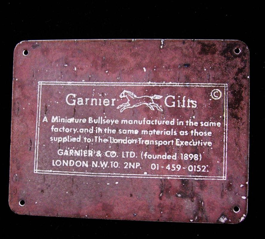 Vintage Enamel No Smoking Sign - Garnier Gifts London - novelty miniature metal sign
