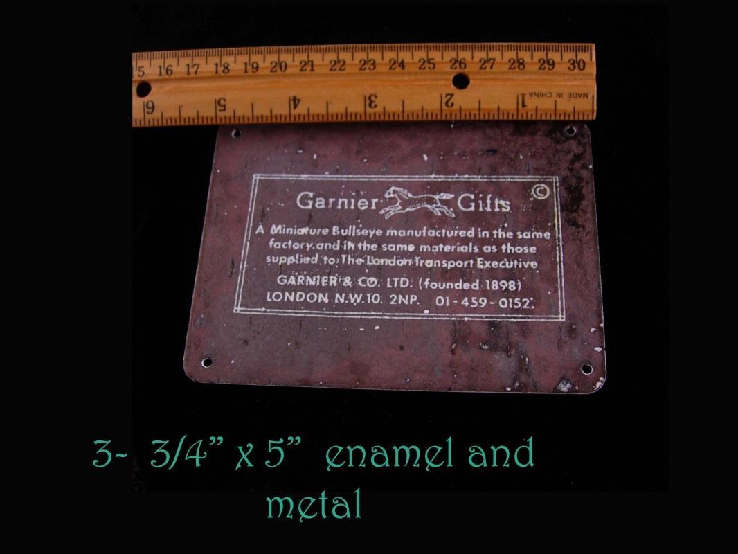 Vintage Enamel No Smoking Sign - Garnier Gifts London - novelty miniature metal sign