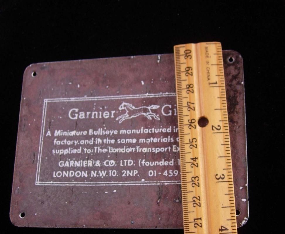 Vintage Enamel No Smoking Sign - Garnier Gifts London - novelty miniature metal sign