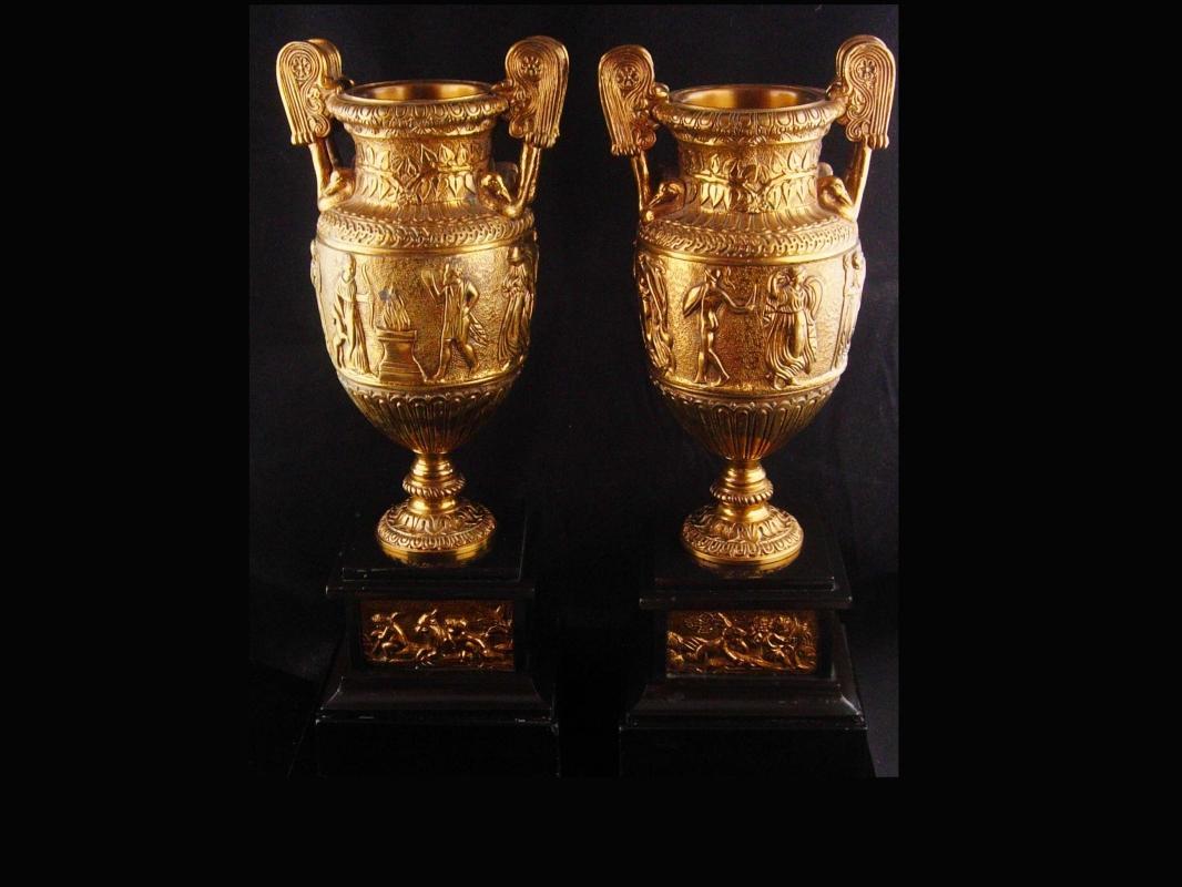 Antique greek Urns - erotic mantle sconce - 14