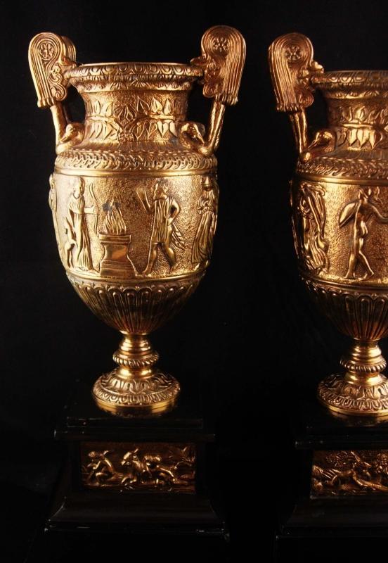 Antique greek Urns - erotic mantle sconce - 14